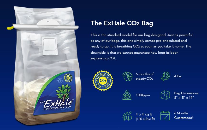 EXHALE CO2 Bag - přírodní generátor CO2 